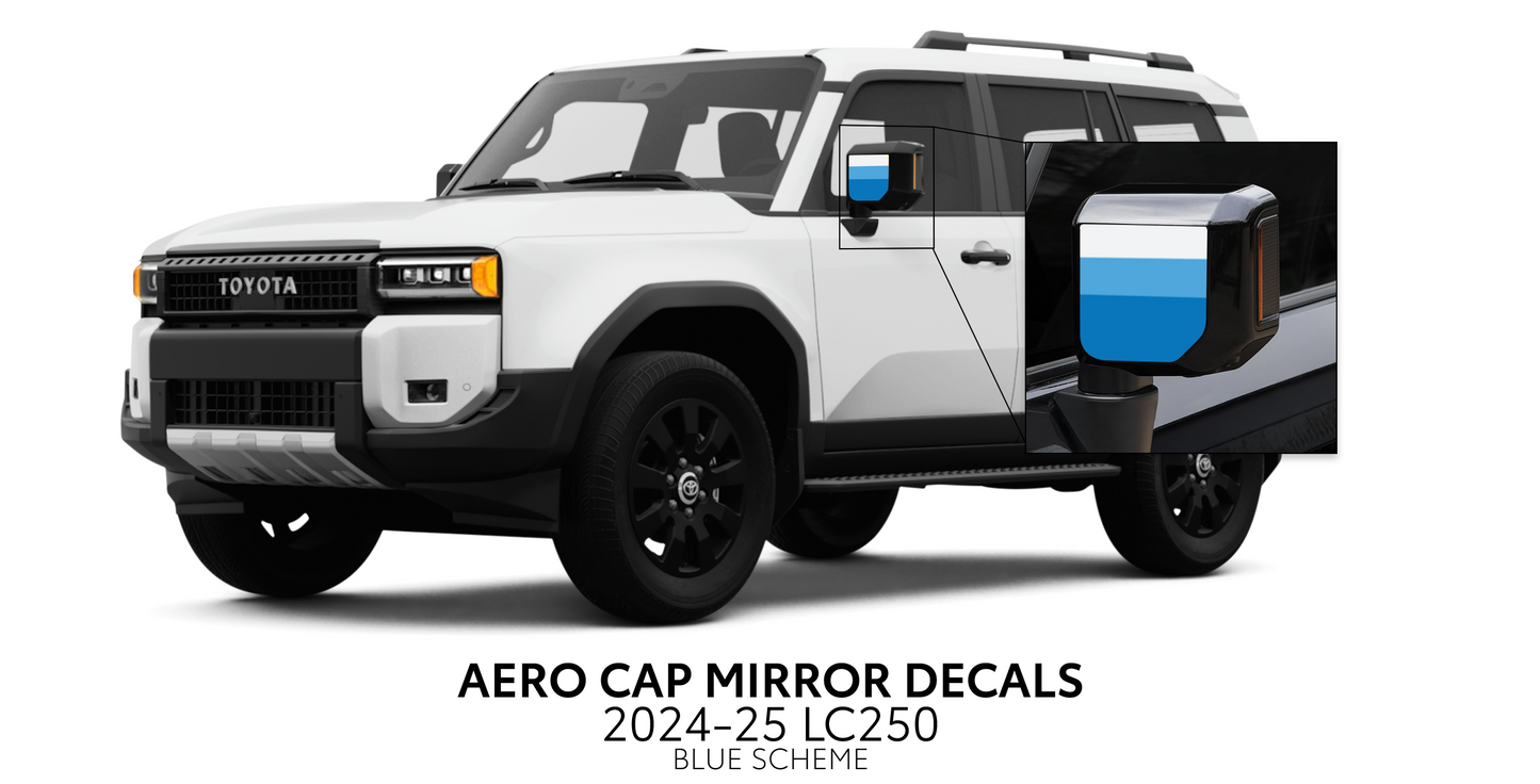 Taco Vinyl Land Cruiser 250 Aero Cap Mirror Decals | '24+ Land Cruiser