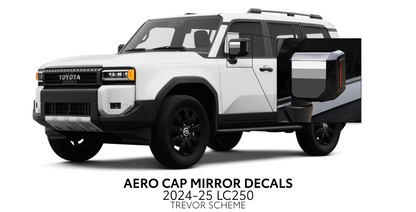 Taco Vinyl Land Cruiser 250 Aero Cap Mirror Decals | '24+ Land Cruiser