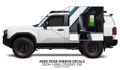 Taco Vinyl Land Cruiser 250 Aero Edge Mirror Decals | '24+ Land Cruiser