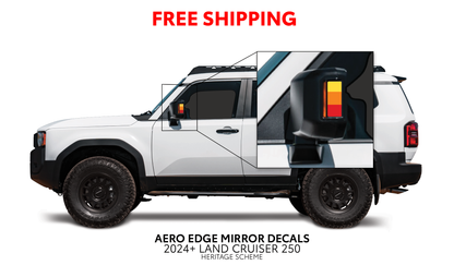 Taco Vinyl Land Cruiser 250 Aero Edge Mirror Decals | '24+ Land Cruiser