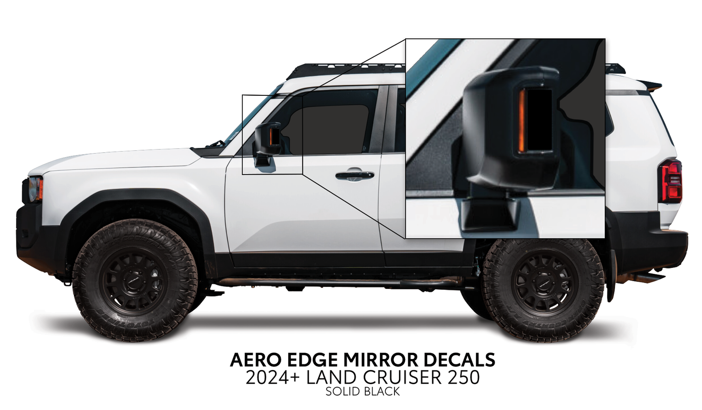 Taco Vinyl Land Cruiser 250 Aero Edge Mirror Decals | '24+ Land Cruiser