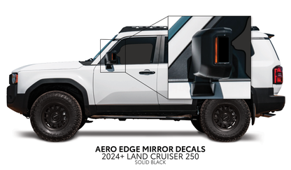 Taco Vinyl Land Cruiser 250 Aero Edge Mirror Decals | '24+ Land Cruiser