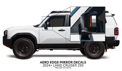 Taco Vinyl Land Cruiser 250 Aero Edge Mirror Decals | '24+ Land Cruiser