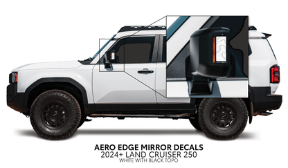 Taco Vinyl Land Cruiser 250 Aero Edge Mirror Decals | '24+ Land Cruiser