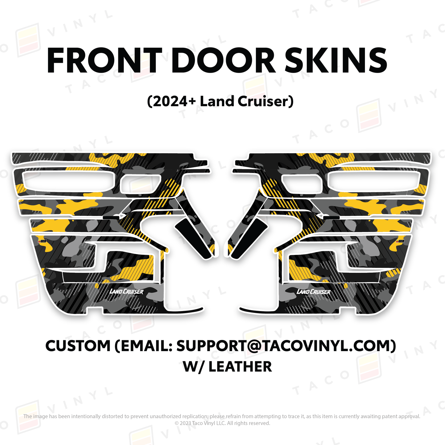 Taco Vinyl Land Cruiser 250 Door Skins | '24+ Land Cruiser
