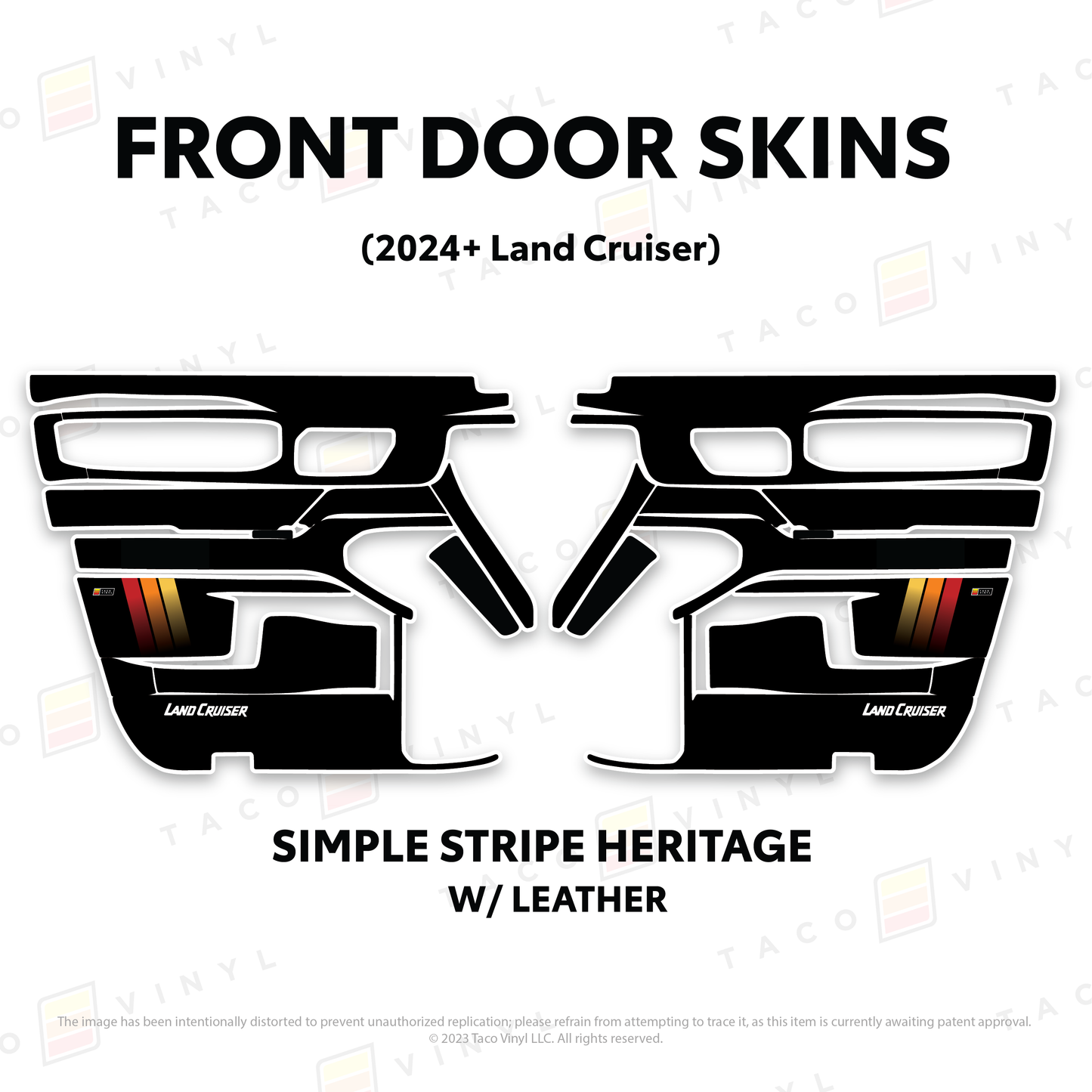 Taco Vinyl Land Cruiser 250 Door Skins | '24+ Land Cruiser