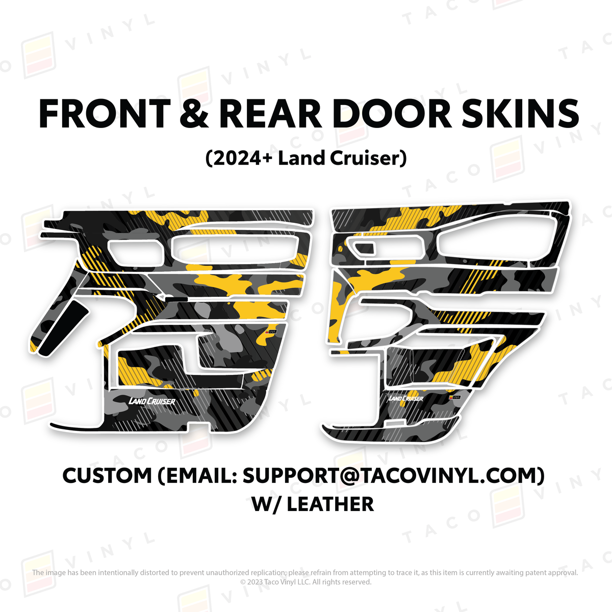Taco Vinyl Land Cruiser 250 Door Skins | '24+ Land Cruiser