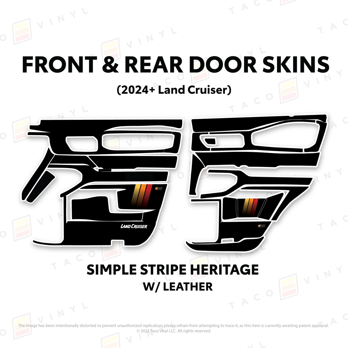 Taco Vinyl Land Cruiser 250 Door Skins | '24+ Land Cruiser