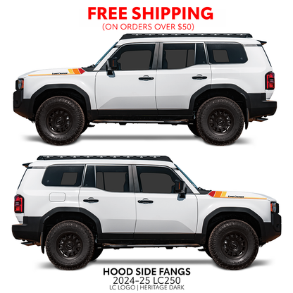 Taco Vinyl Land Cruiser 250 Hood Side Fangs | '24+ Land Cruiser