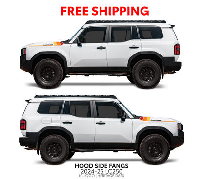 Taco Vinyl Land Cruiser 250 Hood Side Fangs | '24+ Land Cruiser