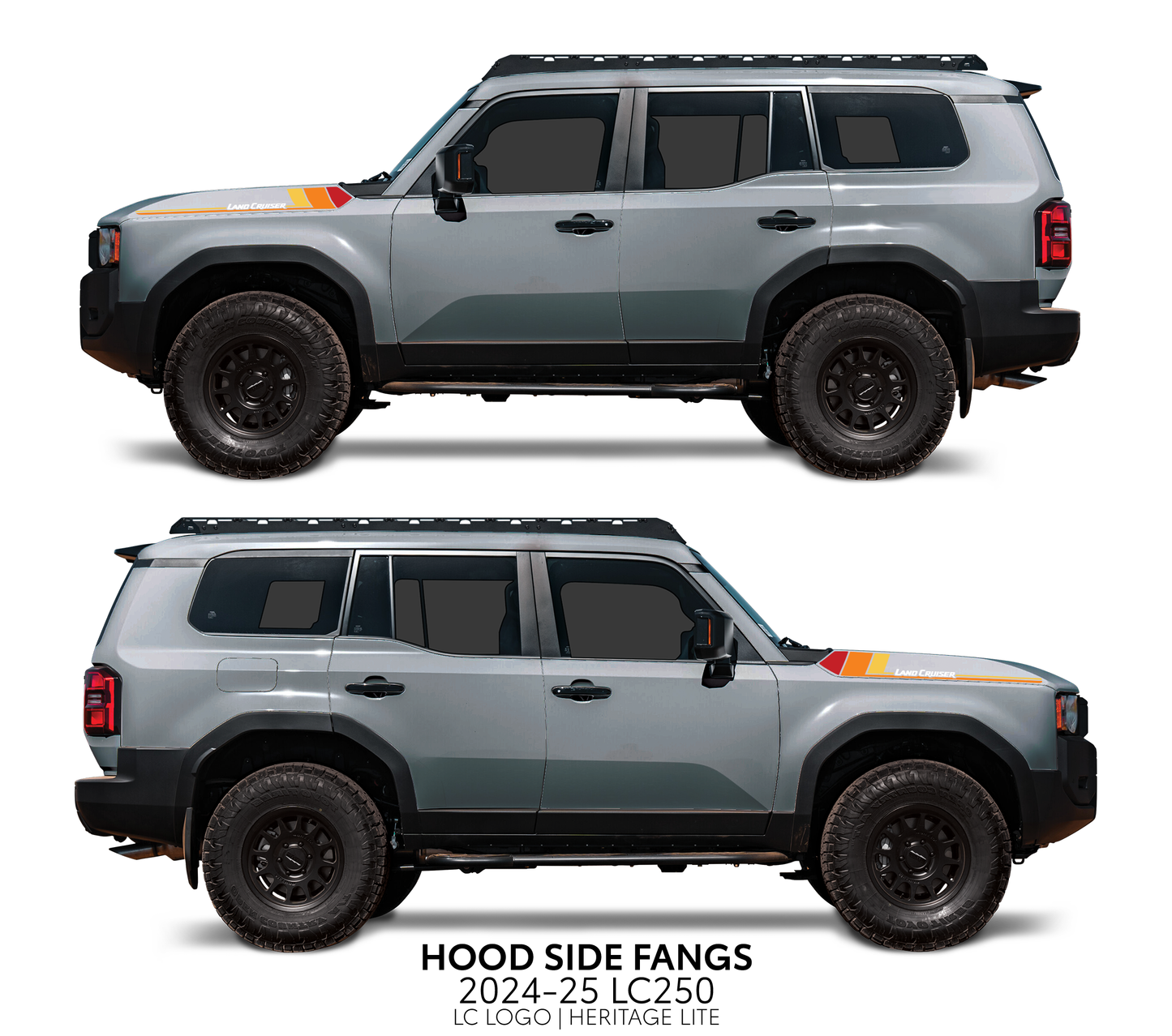 Taco Vinyl Land Cruiser 250 Hood Side Fangs | '24+ Land Cruiser