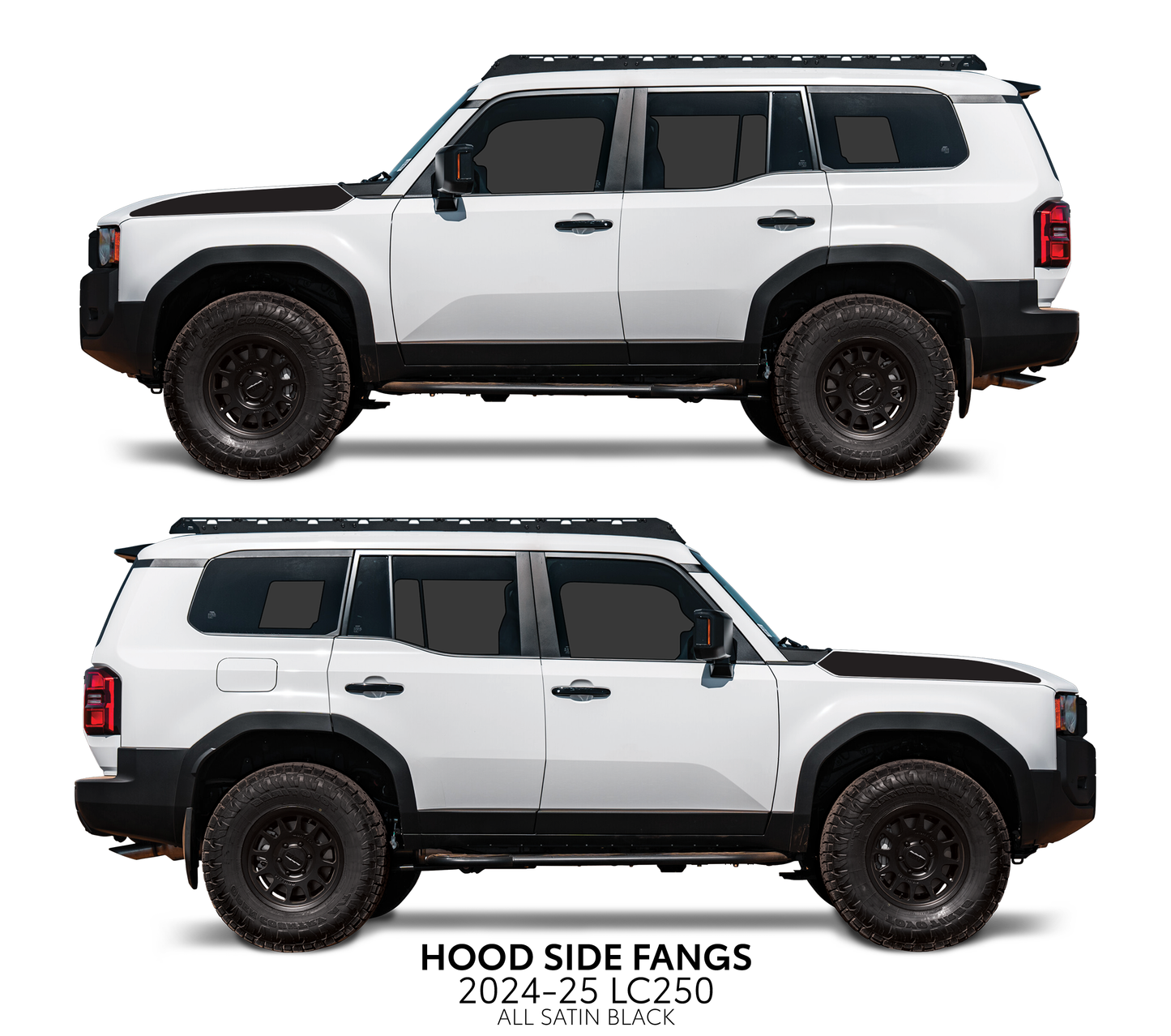 Taco Vinyl Land Cruiser 250 Hood Side Fangs | '24+ Land Cruiser