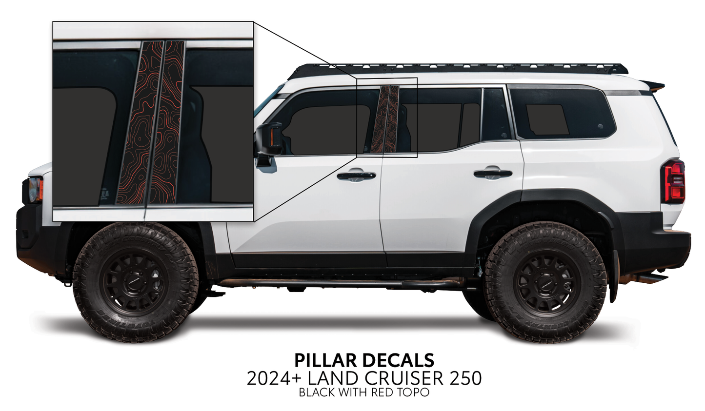 Taco Vinyl Land Cruiser 250 Door Pillar Decals | '24+ Land Cruiser