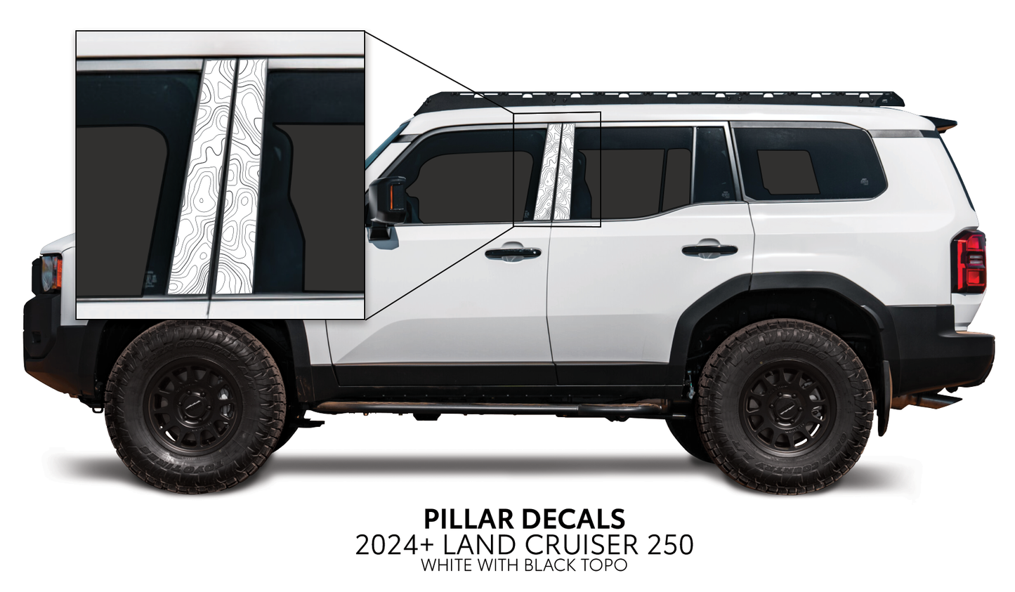 Taco Vinyl Land Cruiser 250 Door Pillar Decals | '24+ Land Cruiser