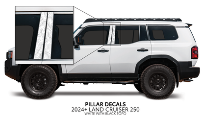 Taco Vinyl Land Cruiser 250 Door Pillar Decals | '24+ Land Cruiser