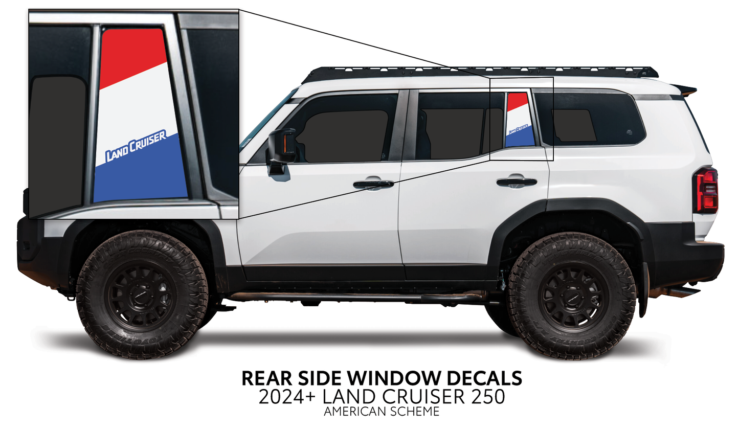 Taco Vinyl Land Cruiser 250 Rear Side Window Decal | '24+ Land Cruiser