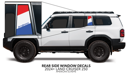 Taco Vinyl Land Cruiser 250 Rear Side Window Decal | '24+ Land Cruiser