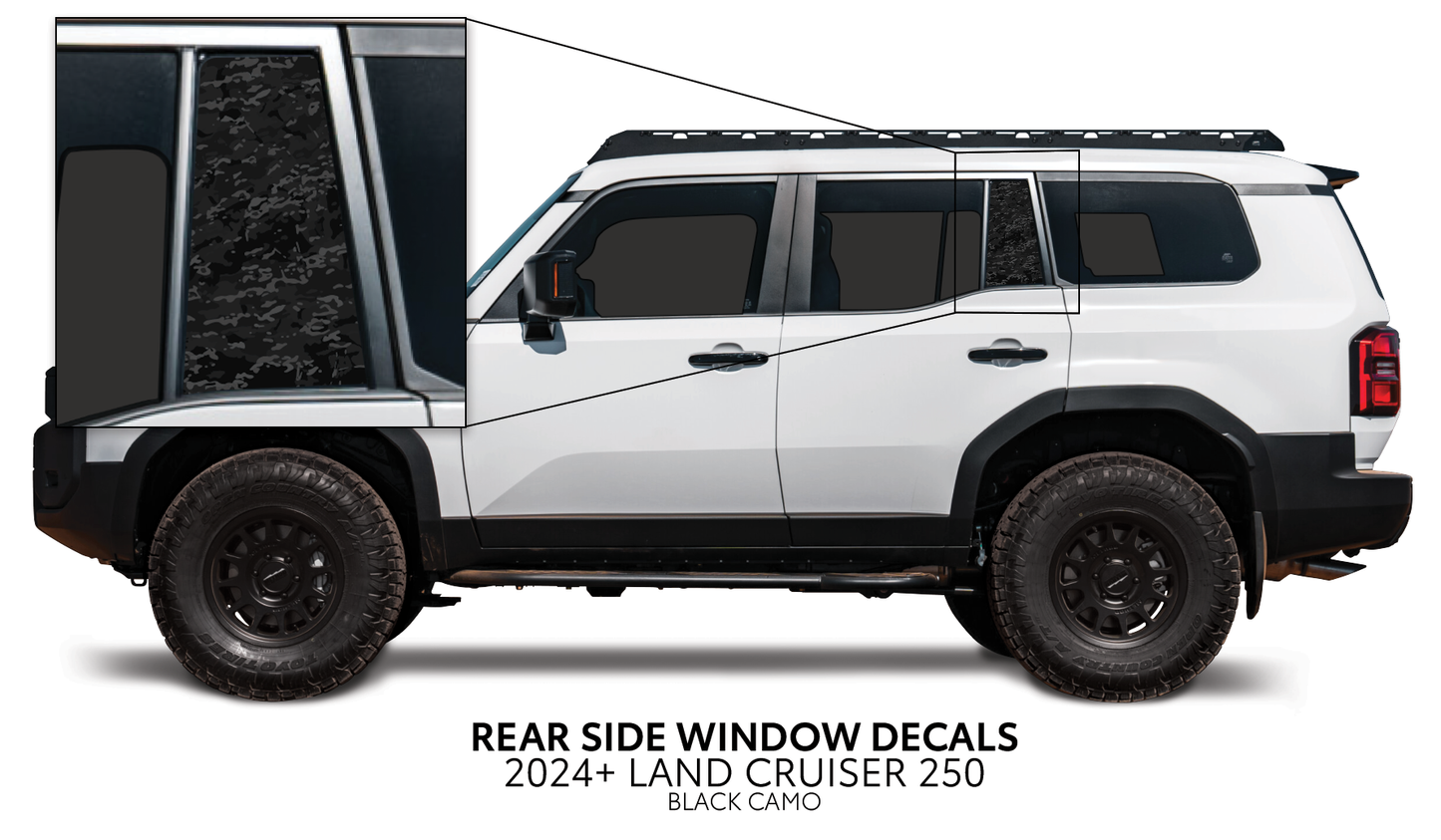 Taco Vinyl Land Cruiser 250 Rear Side Window Decal | '24+ Land Cruiser