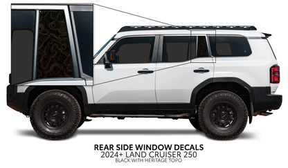 Taco Vinyl Land Cruiser 250 Rear Side Window Decal | '24+ Land Cruiser