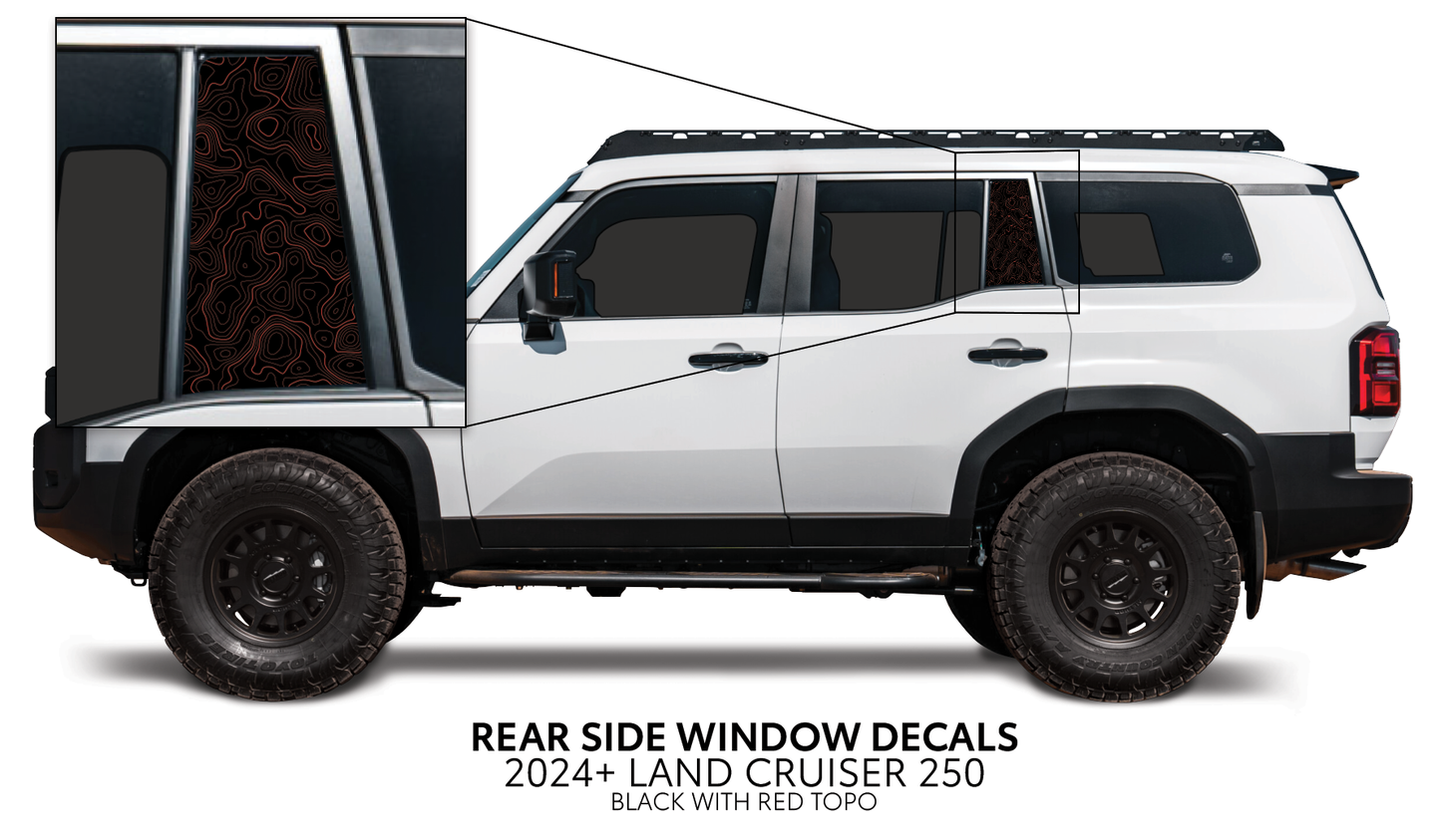 Taco Vinyl Land Cruiser 250 Rear Side Window Decal | '24+ Land Cruiser