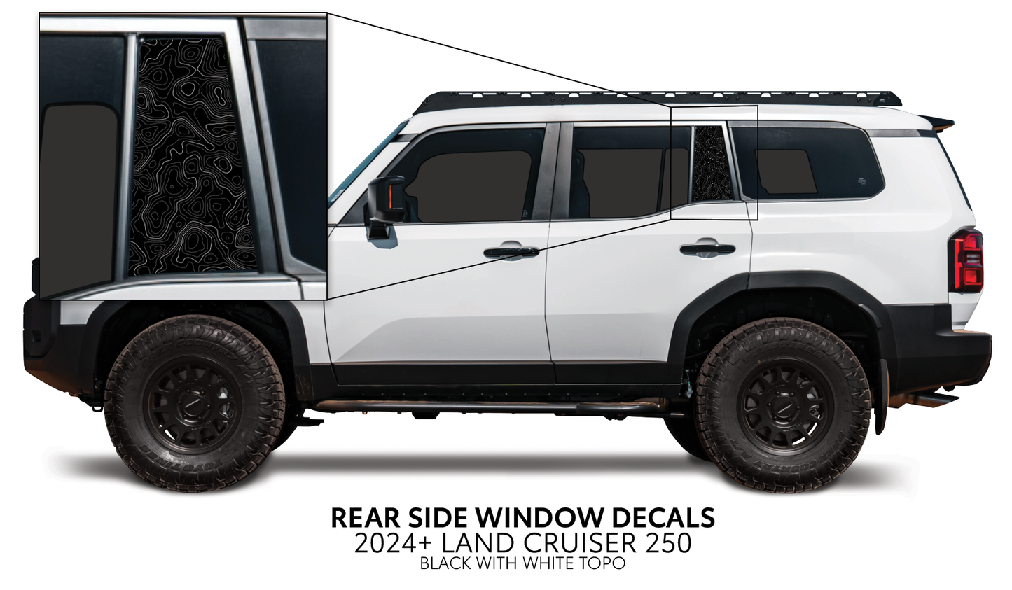 Taco Vinyl Land Cruiser 250 Rear Side Window Decal | '24+ Land Cruiser