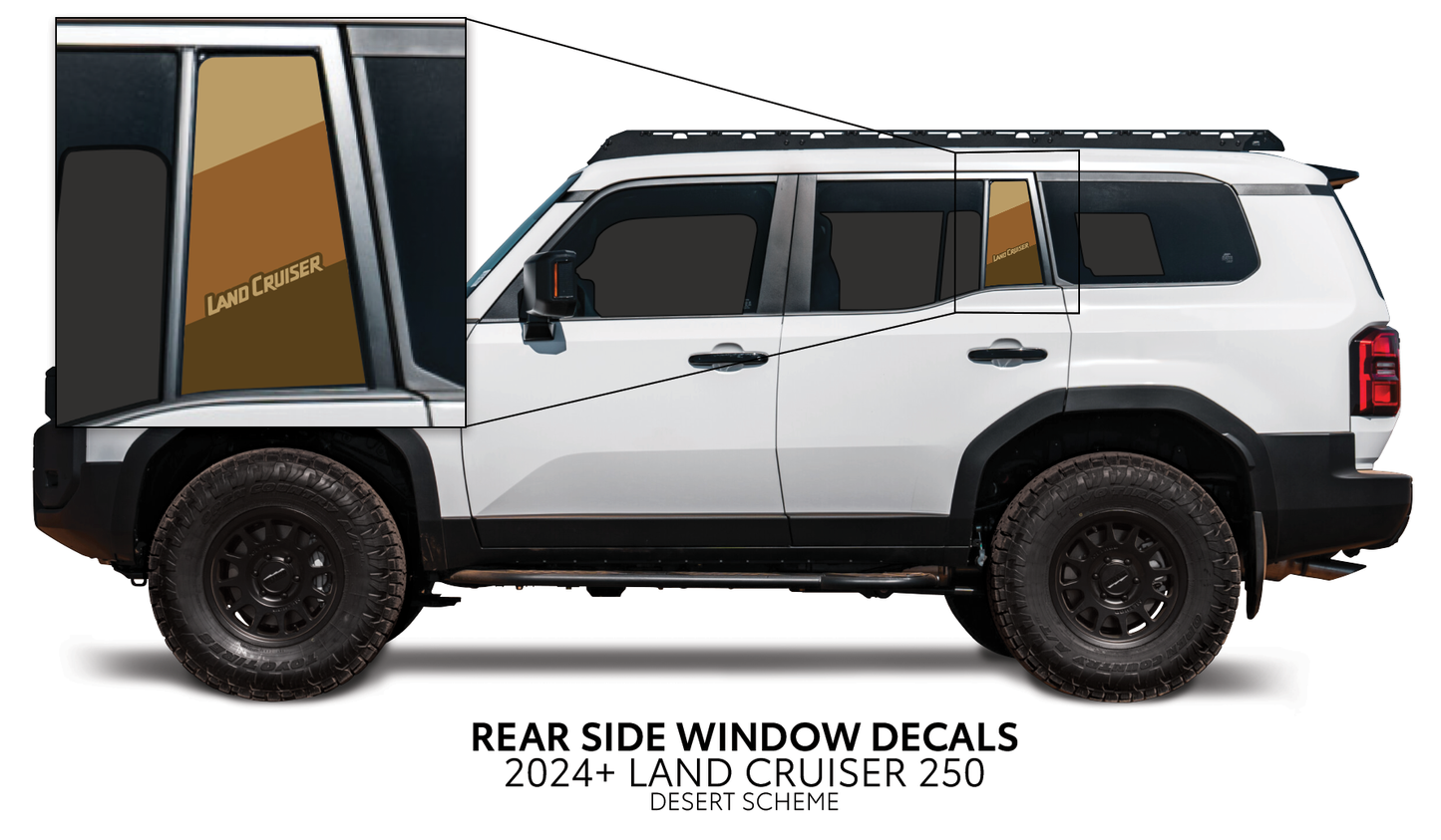 Taco Vinyl Land Cruiser 250 Rear Side Window Decal | '24+ Land Cruiser