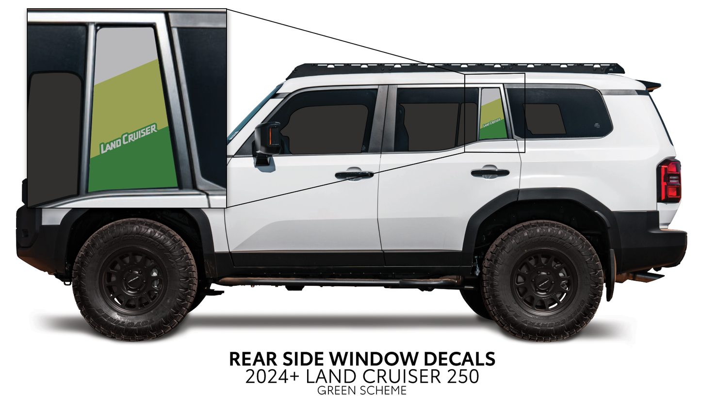 Taco Vinyl Land Cruiser 250 Rear Side Window Decal | '24+ Land Cruiser