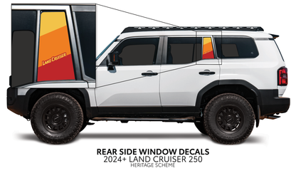 Taco Vinyl Land Cruiser 250 Rear Side Window Decal | '24+ Land Cruiser