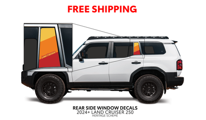 Taco Vinyl Land Cruiser 250 Rear Side Window Decal | '24+ Land Cruiser