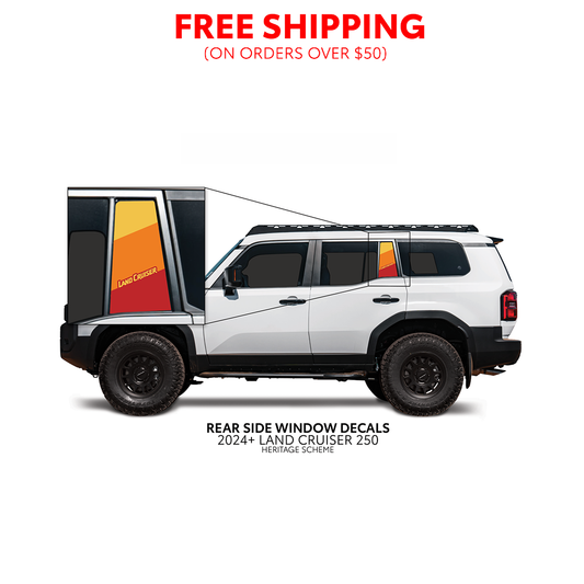 Taco Vinyl Land Cruiser 250 Rear Side Window Decal | '24+ Land Cruiser