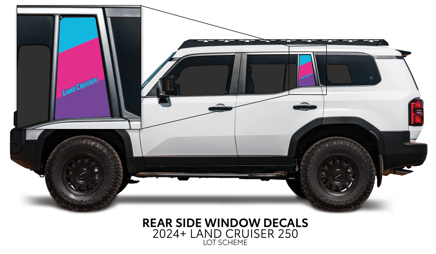 Taco Vinyl Land Cruiser 250 Rear Side Window Decal | '24+ Land Cruiser