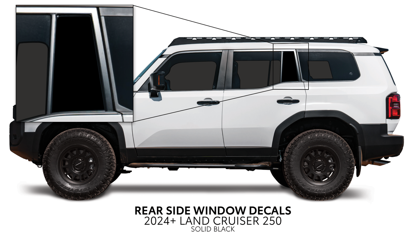 Taco Vinyl Land Cruiser 250 Rear Side Window Decal | '24+ Land Cruiser