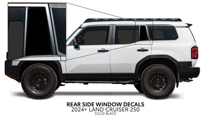 Taco Vinyl Land Cruiser 250 Rear Side Window Decal | '24+ Land Cruiser
