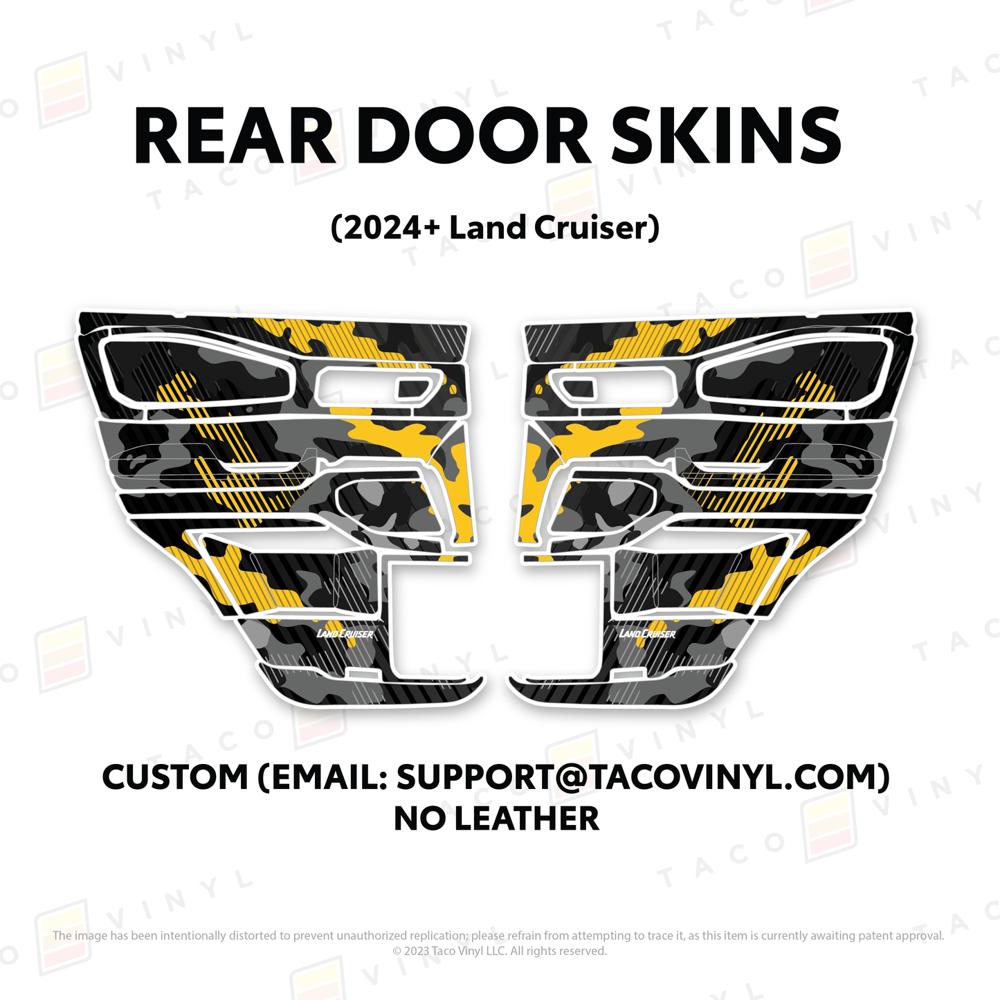 Taco Vinyl Land Cruiser 250 Door Skins | '24+ Land Cruiser