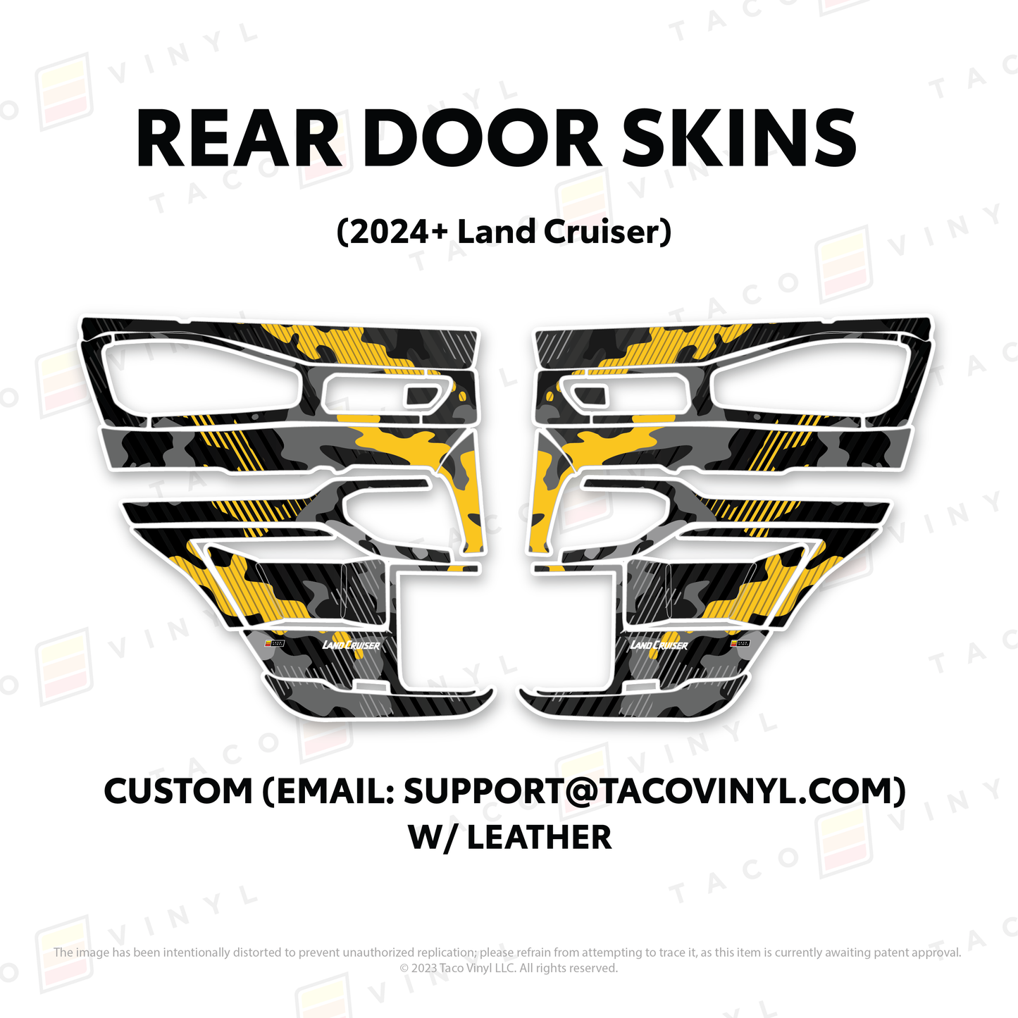 Taco Vinyl Land Cruiser 250 Door Skins | '24+ Land Cruiser