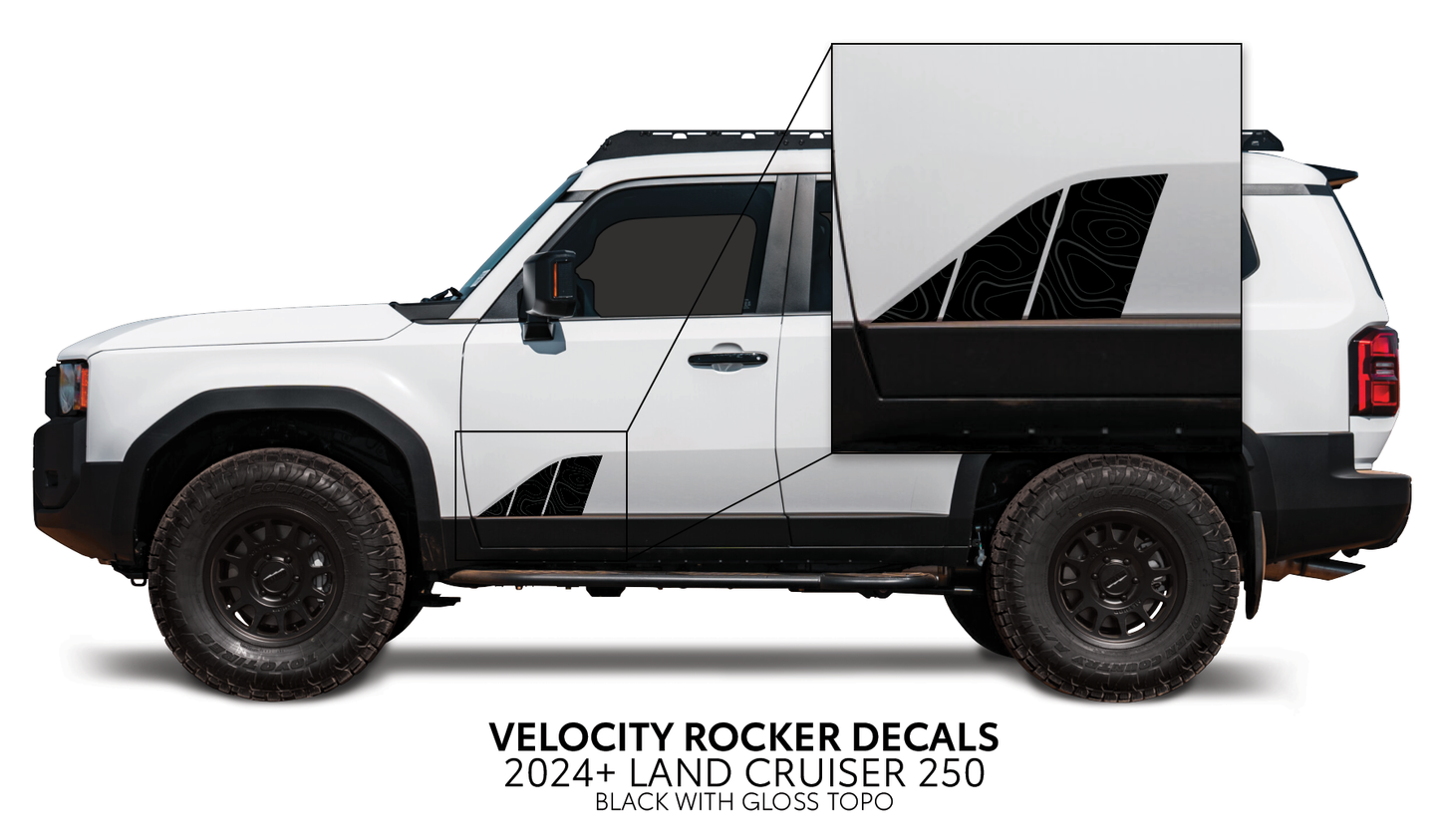 Taco Vinyl Land Cruiser 250 Velocity Lower Rocker Decals | '24+ Land Cruiser