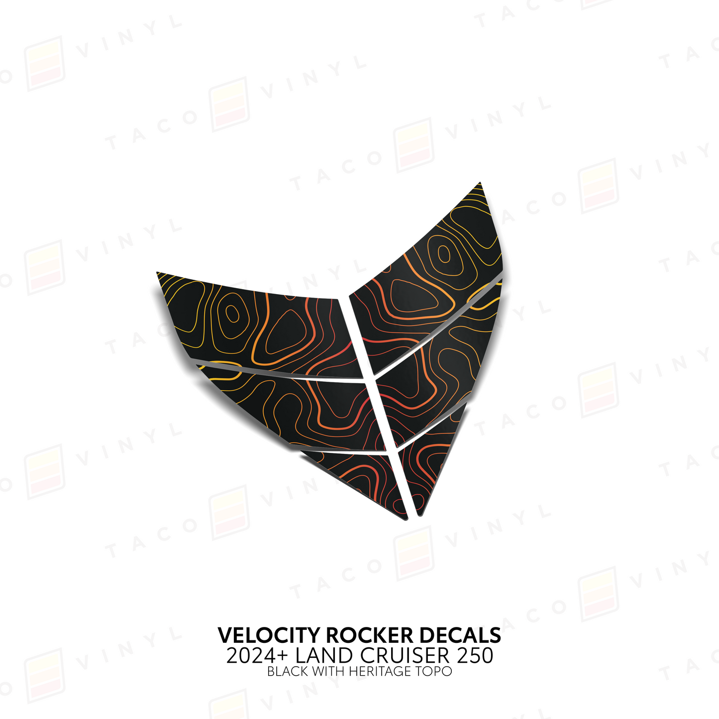 Taco Vinyl Land Cruiser 250 Velocity Lower Rocker Decals | '24+ Land Cruiser