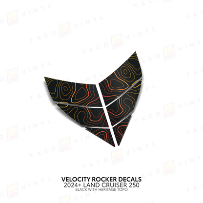 Taco Vinyl Land Cruiser 250 Velocity Lower Rocker Decals | '24+ Land Cruiser