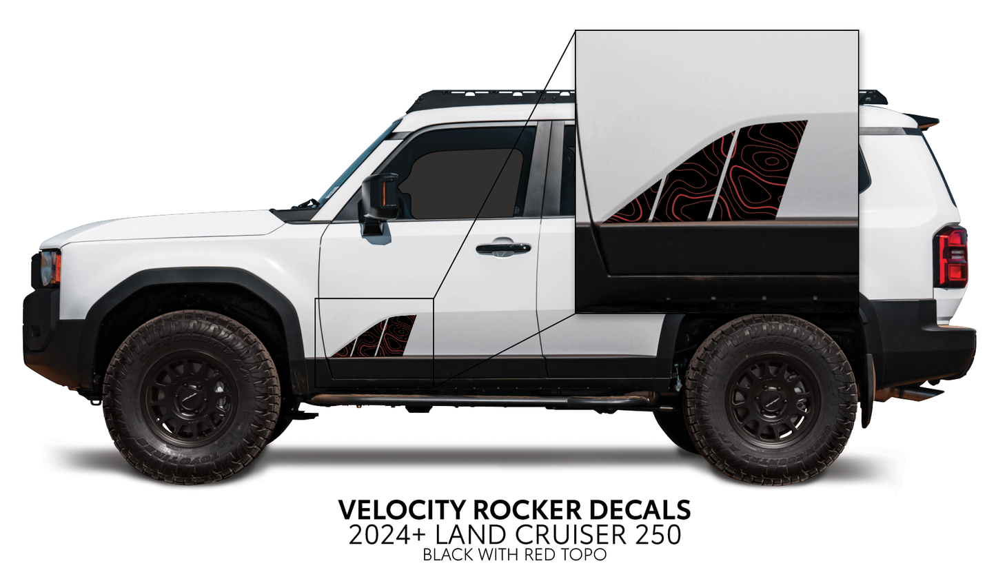 Taco Vinyl Land Cruiser 250 Velocity Lower Rocker Decals | '24+ Land Cruiser