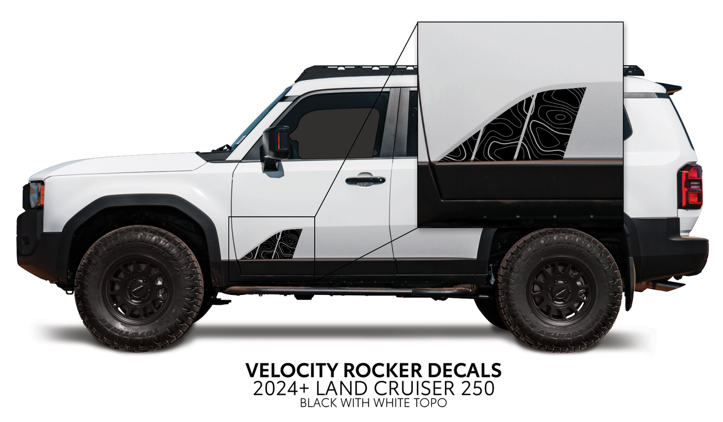 Taco Vinyl Land Cruiser 250 Velocity Lower Rocker Decals | '24+ Land Cruiser