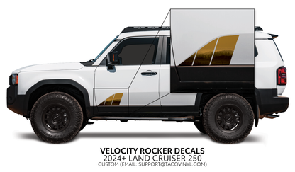 Taco Vinyl Land Cruiser 250 Velocity Lower Rocker Decals | '24+ Land Cruiser