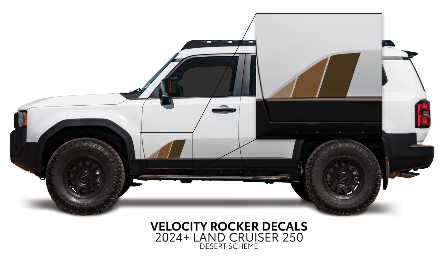 Taco Vinyl Land Cruiser 250 Velocity Lower Rocker Decals | '24+ Land Cruiser