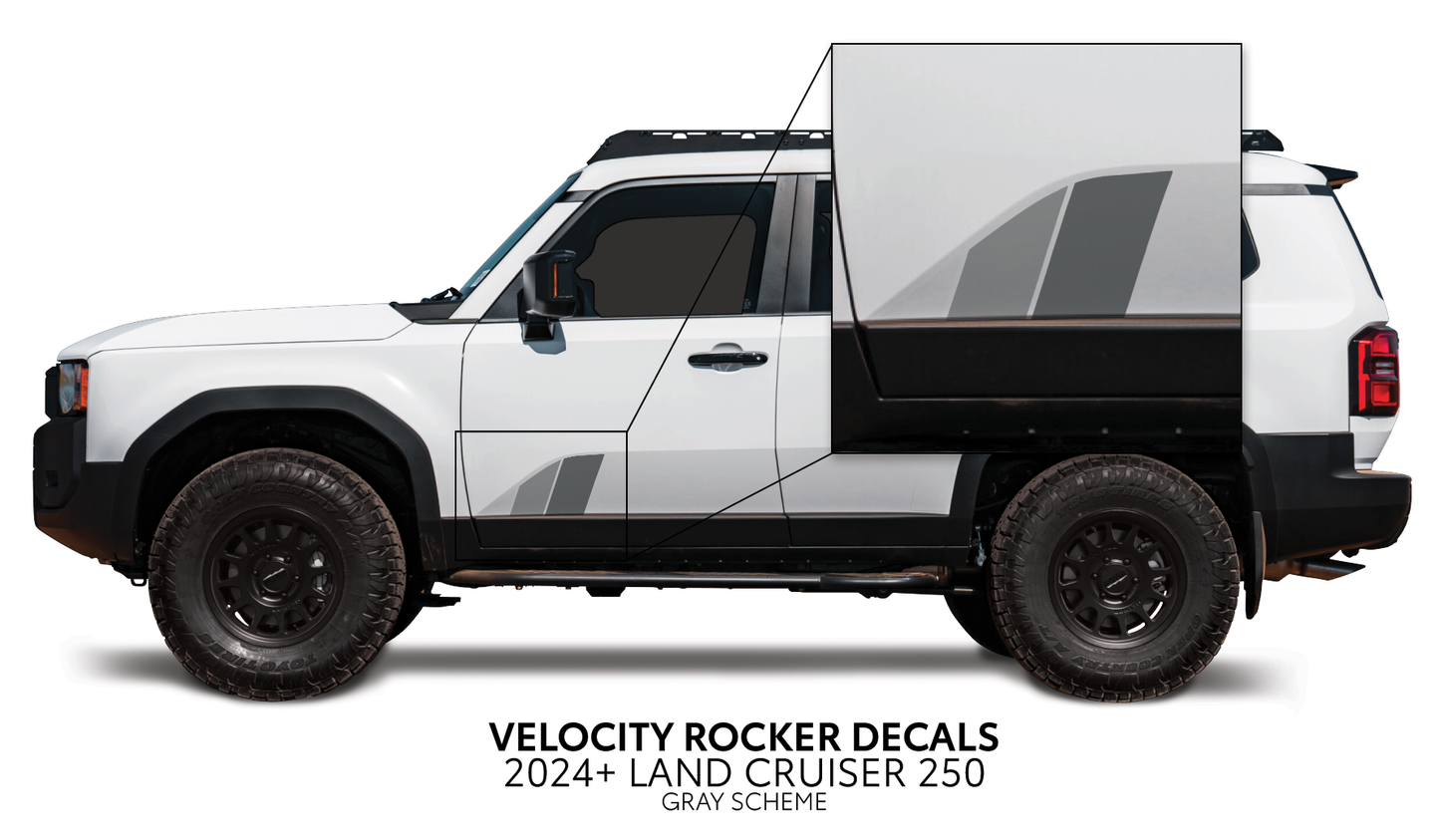 Taco Vinyl Land Cruiser 250 Velocity Lower Rocker Decals | '24+ Land Cruiser