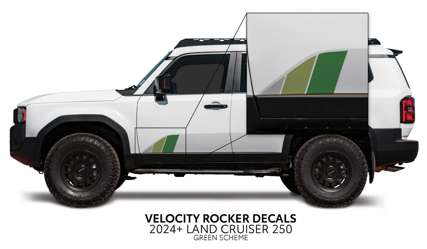Taco Vinyl Land Cruiser 250 Velocity Lower Rocker Decals | '24+ Land Cruiser