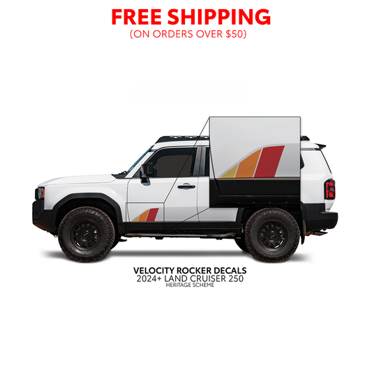 Taco Vinyl Land Cruiser 250 Velocity Lower Rocker Decals | '24+ Land Cruiser