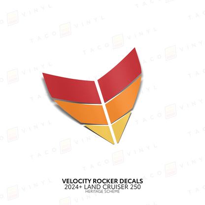 Taco Vinyl Land Cruiser 250 Velocity Lower Rocker Decals | '24+ Land Cruiser