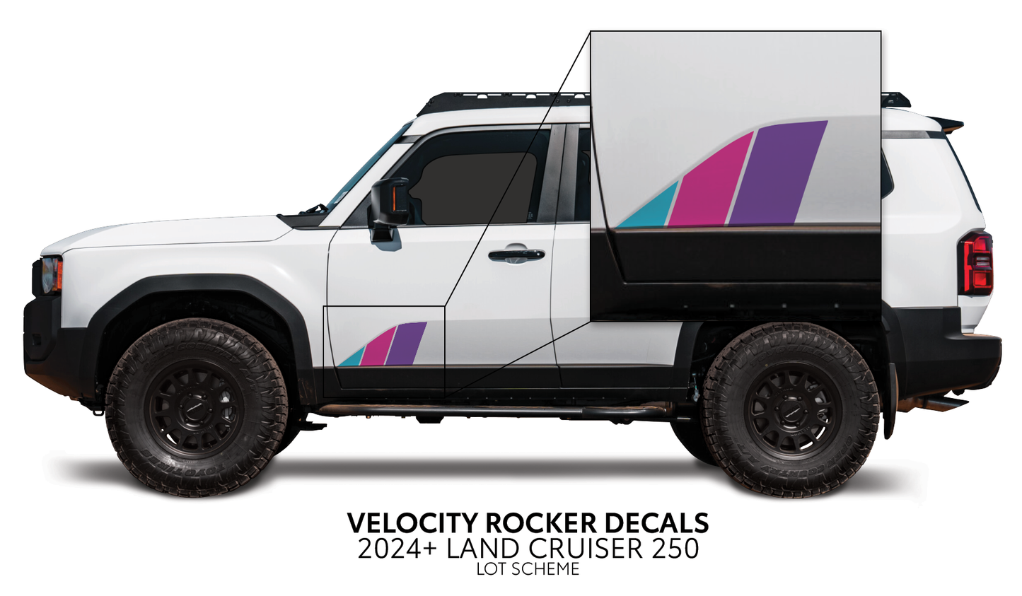 Taco Vinyl Land Cruiser 250 Velocity Lower Rocker Decals | '24+ Land Cruiser