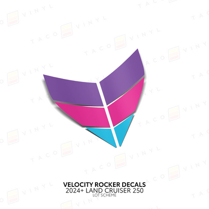 Taco Vinyl Land Cruiser 250 Velocity Lower Rocker Decals | '24+ Land Cruiser
