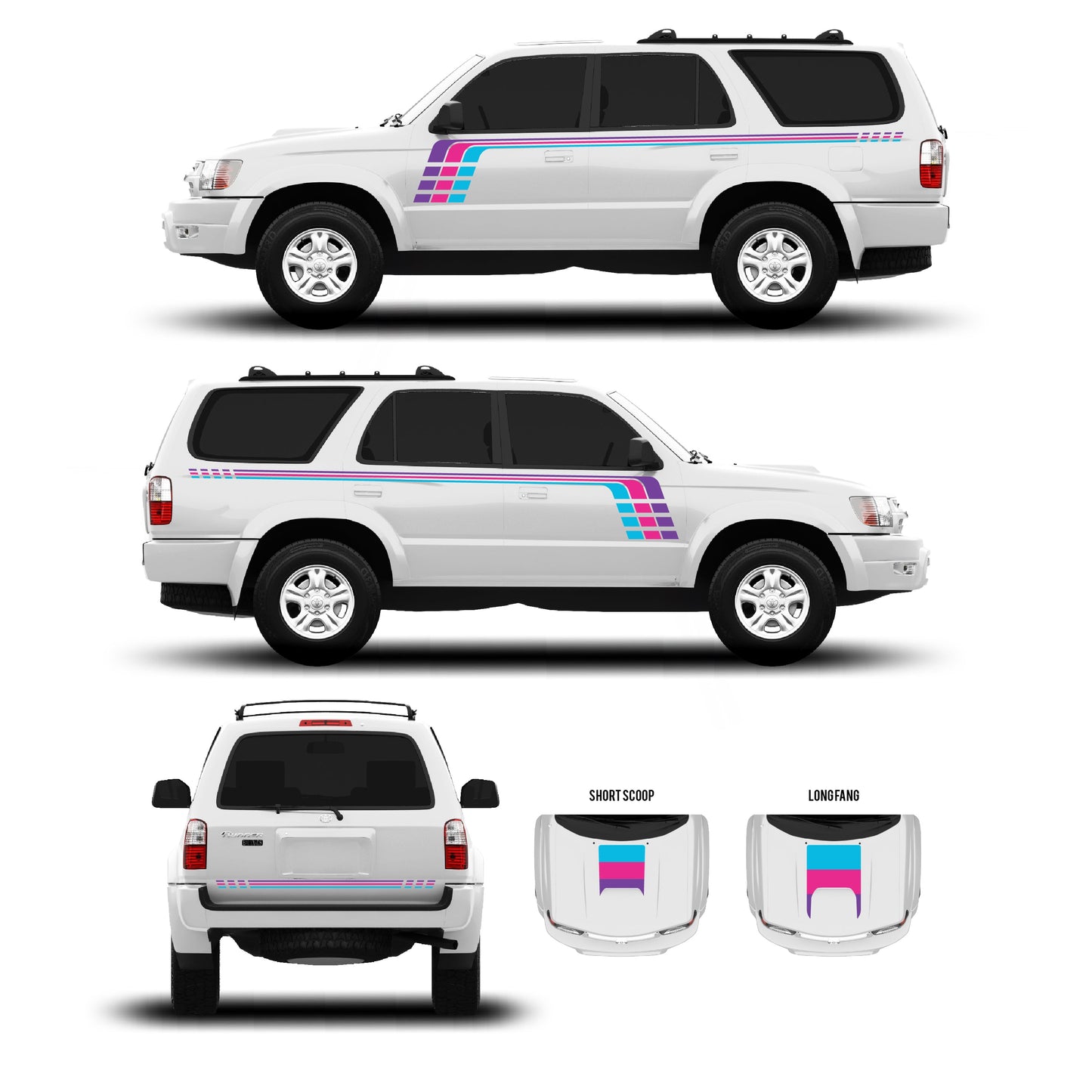 Taco Vinyl 4Runner Checkered Stripe Kit | '96 - '09 4Runner