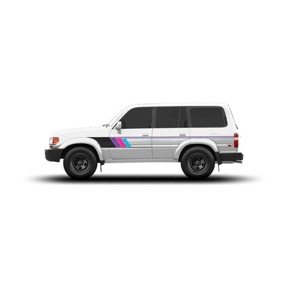 Taco Vinyl 80 Series Land Cruiser Retro Stripes